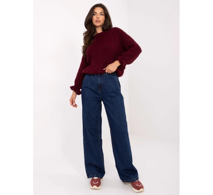 Nohavice D80030BI62568D300 tmavomodré