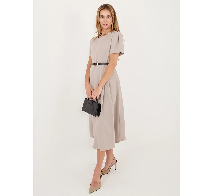 Sukienka MI SK model 22102559 ciemny bezowy - FPrice Sukienka MI SK model 22102559 ciemny bezowy - FPrice