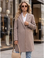 Dámsky klasický jednořadový kabát Fango FashionStreet NY0796 Dámsky klasický jednořadový kabát Fango FashionStreet NY0796