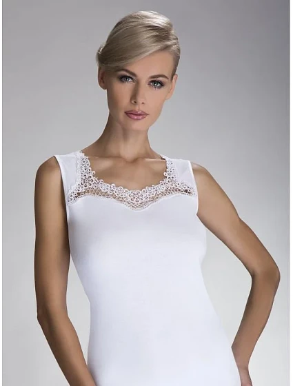 Dámská košilka model 16122479 Plus bílá 2XL3XL - Eldar Dámská košilka model 16122479 Plus bílá 2XL3XL - Eldar