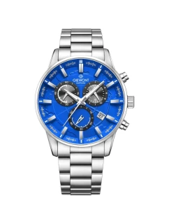 Pánské hodinky Chronograph Sapphire Silver Blue model 21807515 - Giewont
