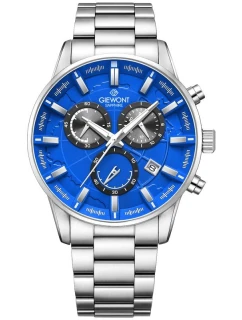 Pánské hodinky Chronograph Sapphire Silver Blue model 21807515 - Giewont