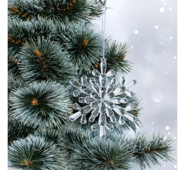 Závesná dekorácia snehová vločka 12x12 CM MODEL 4 Závesná dekorácia snehová vločka 12x12 CM MODEL 4