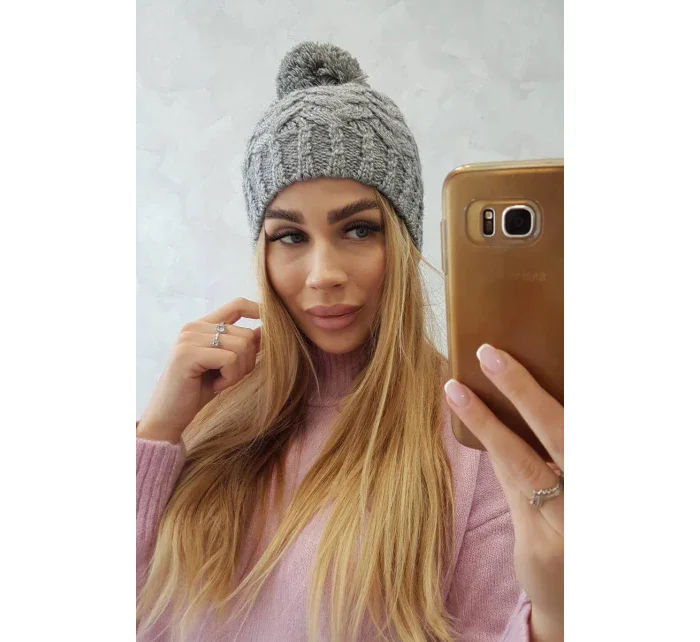 Fleecová čepice  tmavě šedá model 18751565 - K-Fashion