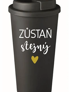 STAY THE SAME - čierny termohrnček 475 ml