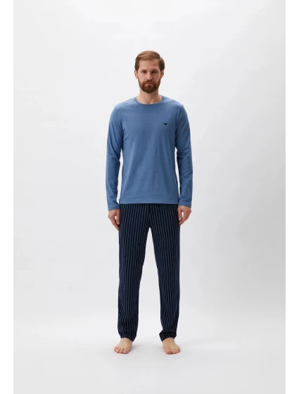 Pánské pyžamo tm. modré model 20257761 - Emporio Armani Pánské pyžamo tm. modré model 20257761 - Emporio Armani