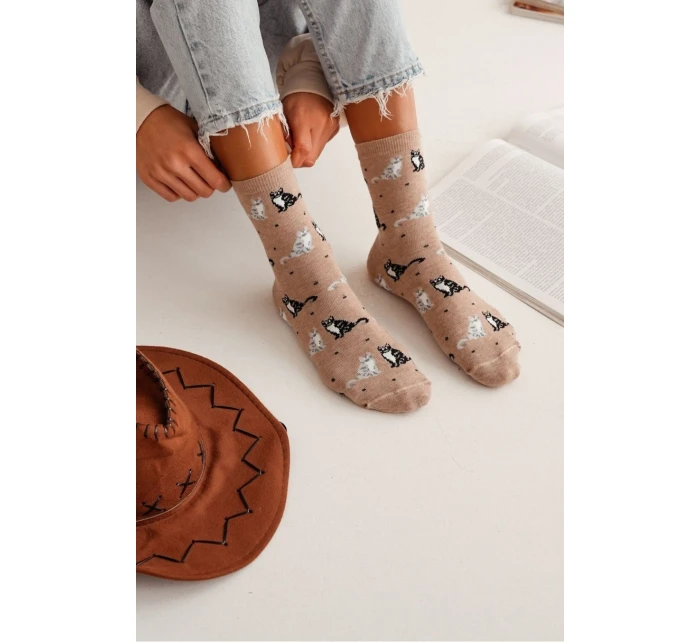 Dámske ponožky Mačky a bodky 0200.171 Dámske ponožky Mačky a bodky 0200.171