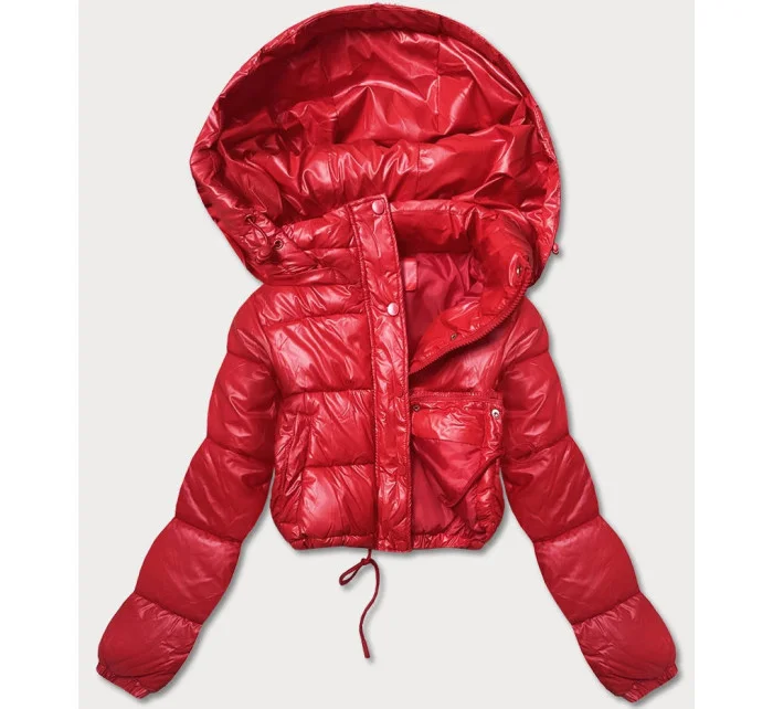 KRÓTKA KURTKA PUCHOWA CROP CZERWONA model 21243930 - HONEY WINTER