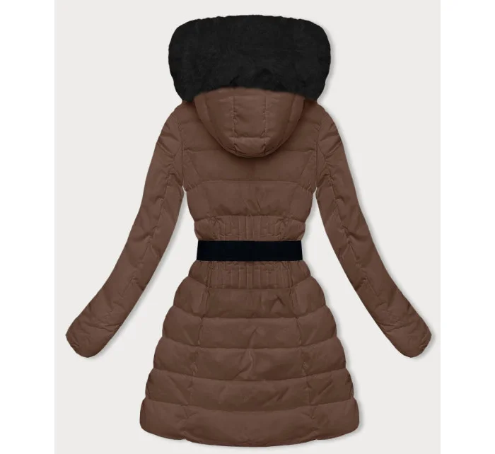 Hnědá péřová dámská zimní bunda model 21245971 - LHD Hnědá péřová dámská zimní bunda model 21245971 - LHD