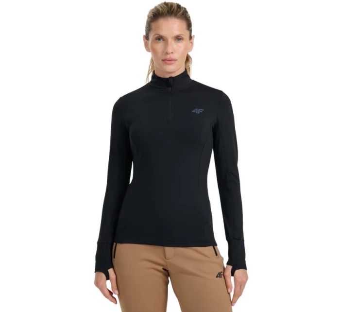 Dámska termo mikina 4F F098 hlboká čierna 4FWAW25UBRUF098 20S Dámska termo mikina 4F F098 hlboká čierna 4FWAW25UBRUF098 20S