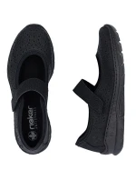 Dámské černé polobotky na suchý zip model 21910617 - Rieker