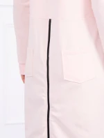 Mikina so zipsom na chrbte púdrovo ružová