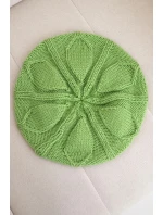 Dámska zimná vlnená čiapka baretka K414 zelená