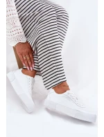 Niskie Sneakersy Z Eko Skóry Big Star RR274303 Białe