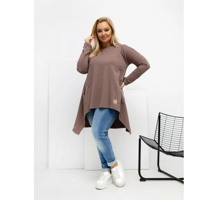 Tunika RV TU model 21807962 jasny brązowy - FPrice Tunika RV TU model 21807962 jasny brązowy - FPrice