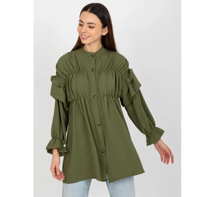 Dámská košile TW KS BI model 18037012 khaki - FPrice Dámská košile TW KS BI model 18037012 khaki - FPrice