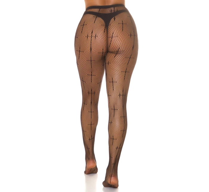 Dámské síťované punčocháče černé model 20965282 - In-style Fashion Dámské síťované punčocháče černé model 20965282 - In-style Fashion