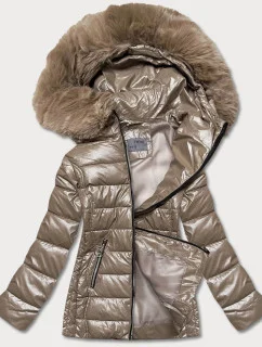 Dámska prešívaná bunda v ťavej farbe s'west (b8057-12)