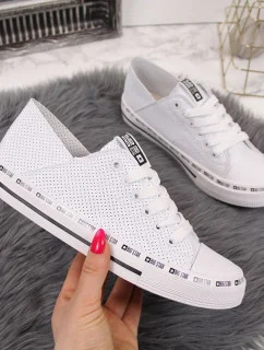 Big Star W FF274024 biele ažurové nízke tenisky