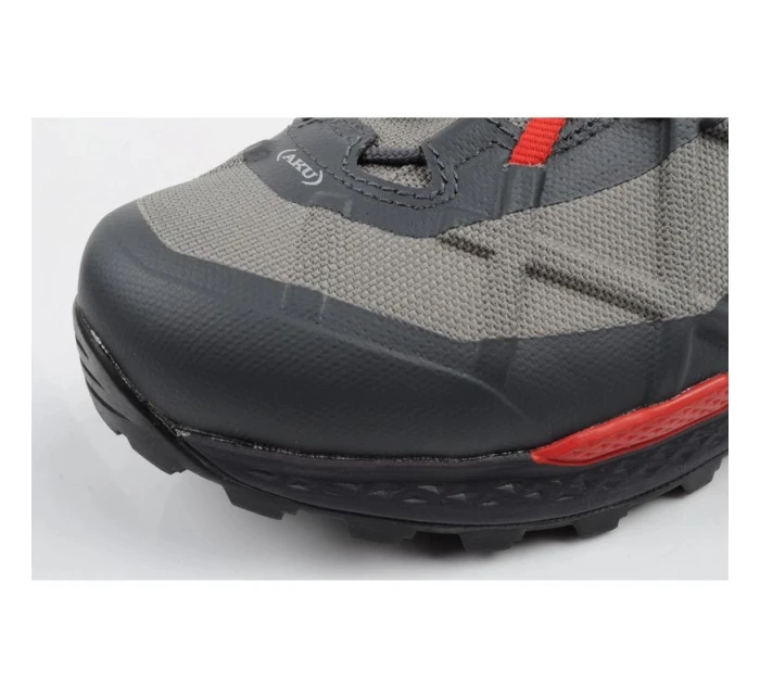 Aku pánska turistická členková obuv Rocket Gore-tex sivá červená