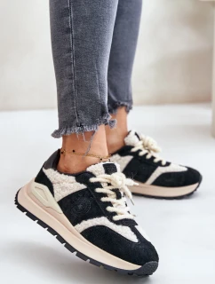 Zateplené dámské kožené sneakersy Big Star model 21671468 HIPOLY SYSTEM černé - Big Star Shoes