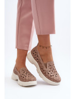 Dámske ažurové topánky Pink Emilei