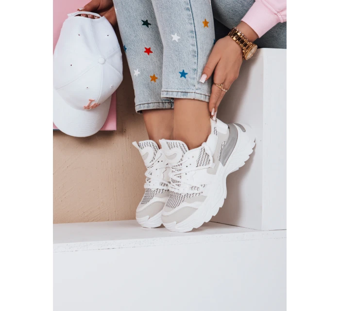 Dámské tenisky na vysoké platformě beige Dstreet model 21985217 - FashionStreet