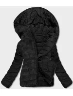 Čierna krátka obojstranná dámska zimná bunda (2M-21507) Čierna krátka obojstranná dámska zimná bunda (2M-21507)