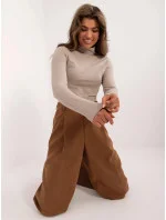 Béžová bavlnená blúzka s rolákom (M02527B)