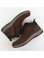 Pánské hnědé kožené nepromokavé boty model 21905547 - Rieker