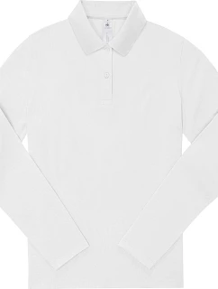 B&C My Polo 180 LSL /women Dámske polo tričko s dlhým rukávom z piké 01.W462 biele