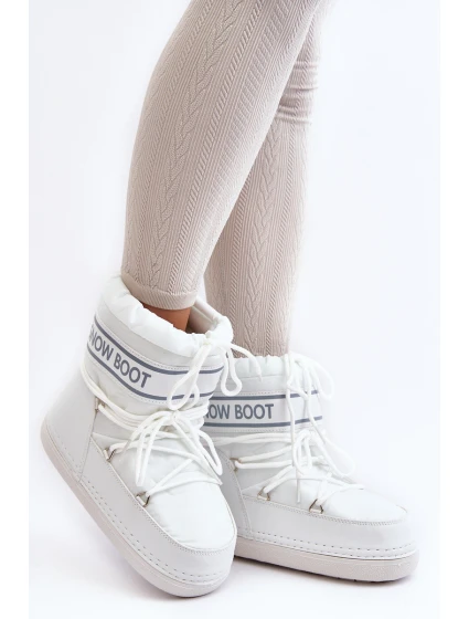 Damskie Wiązane Śniegowce Białe Soia Damskie Wiązane Śniegowce Białe Soia