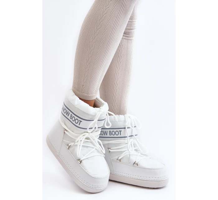 Damskie Wiązane Śniegowce Białe Soia Damskie Wiązane Śniegowce Białe Soia