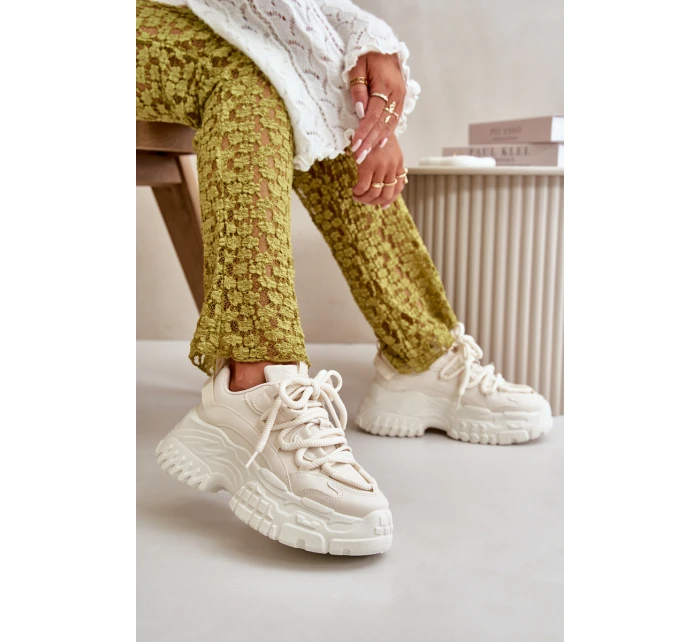 Dámské tenisky na masivní světle béžové model 21667369 - Boto