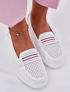 Dámske kožené mokasíny Dovema - biele