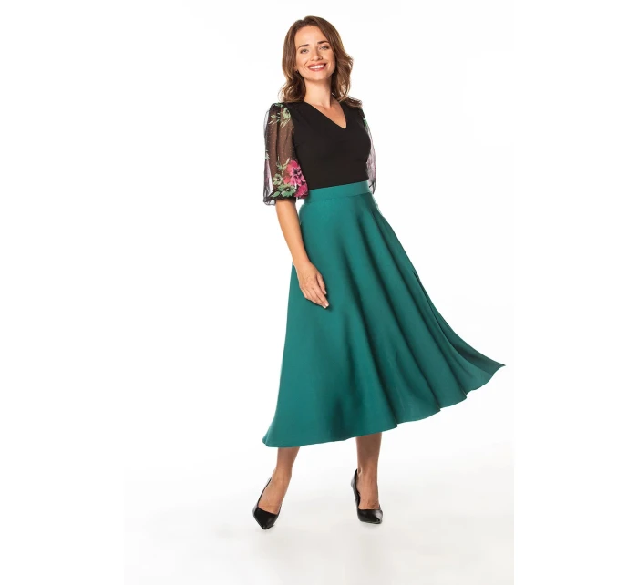Dámska sukňa T361/6 smaragdová - Tessita