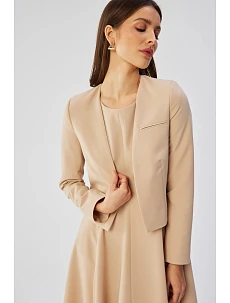 Dámska bunda S368 béžová - Stylove