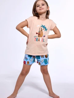 DIEVČENSKÉ DETSKÉ PYŽAMO KR 787/110 TRAVEL 2