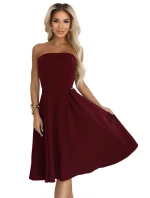 rozšířené midi šaty pro  vínové model 21735047 - numoco