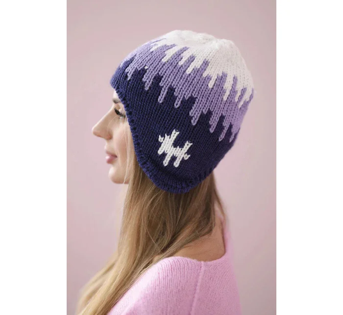 Dámská čepice fialová model 18752467 - K-Fashion Dámská čepice fialová model 18752467 - K-Fashion
