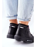 Trampki Damskie Cross Jeans Wysokie Czarne II2R4021 Trampki Damskie Cross Jeans Wysokie Czarne II2R4021