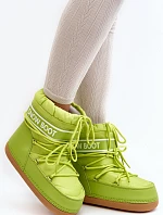 Damskie Wiązane Śniegowce Oliwkowe Soia