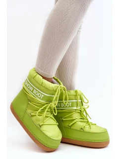 Damskie Wiązane Śniegowce Oliwkowe Soia