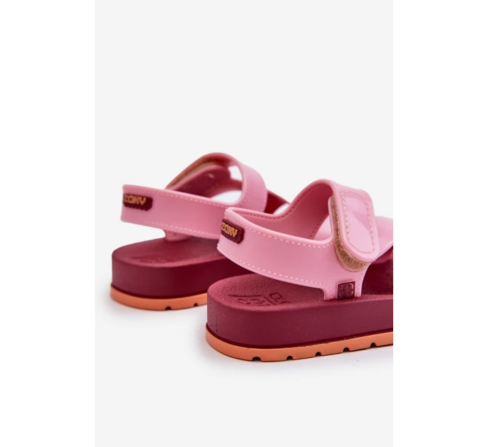 Dziecięce Sandałki Na Rzep Pachnące ZAXY LL385001 Różowe