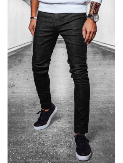 Pánske čierne džínsové nohavice Dstreet UX4084