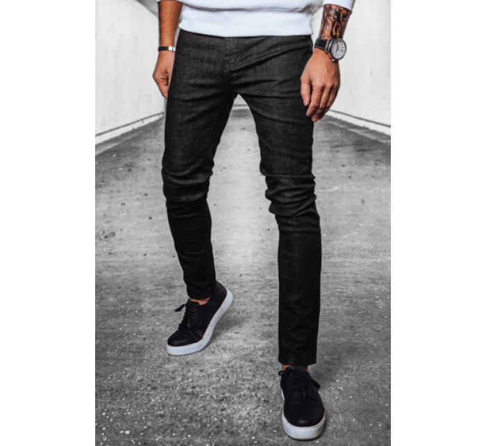 Pánske čierne džínsové nohavice Dstreet UX4084