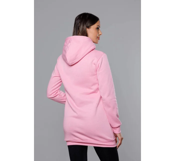 Růžová dámská klokaní mikina model 17789379 - J.STYLE Růžová dámská klokaní mikina model 17789379 - J.STYLE