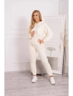 Tepláková souprava s kapucí ecru
