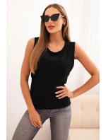 Dámská bavlněná blůza střihu černá model 21227170 - K-Fashion