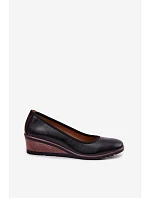 Dámské polobotky na platformě Vinceza 58628 Černé